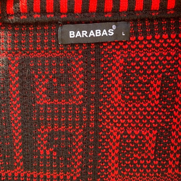 Barbas Los Angeles Red/Black/Rhinestone Warm Coat - Picture 3 of 10